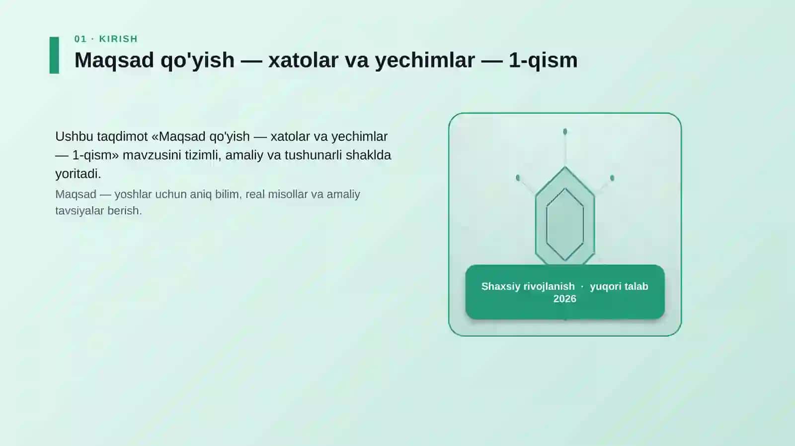 Maqsad qo'yish — xatolar va yechimlar — 1-qism 3