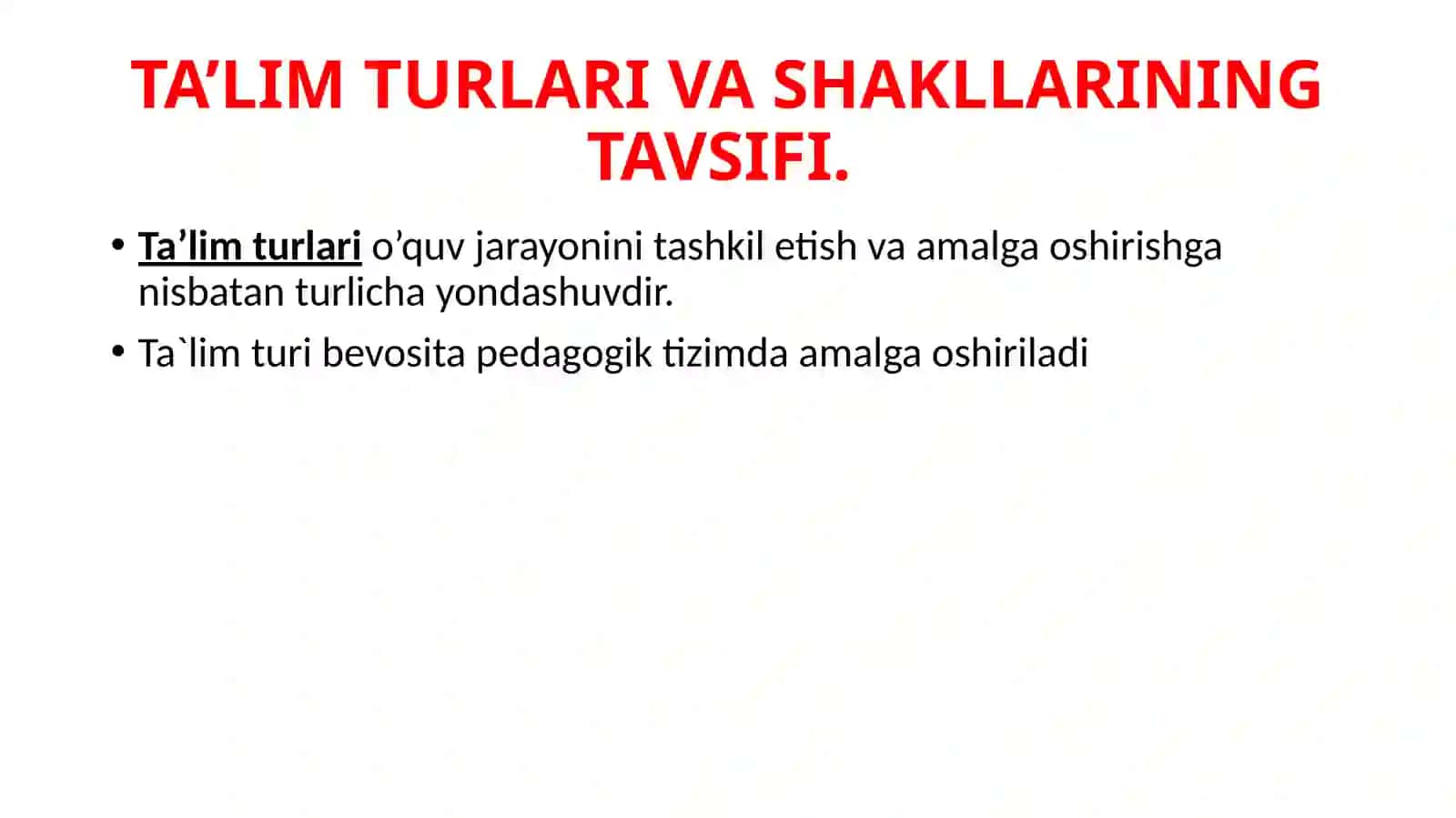 Ta`limning tashkiliy shakllari va metodlari 3