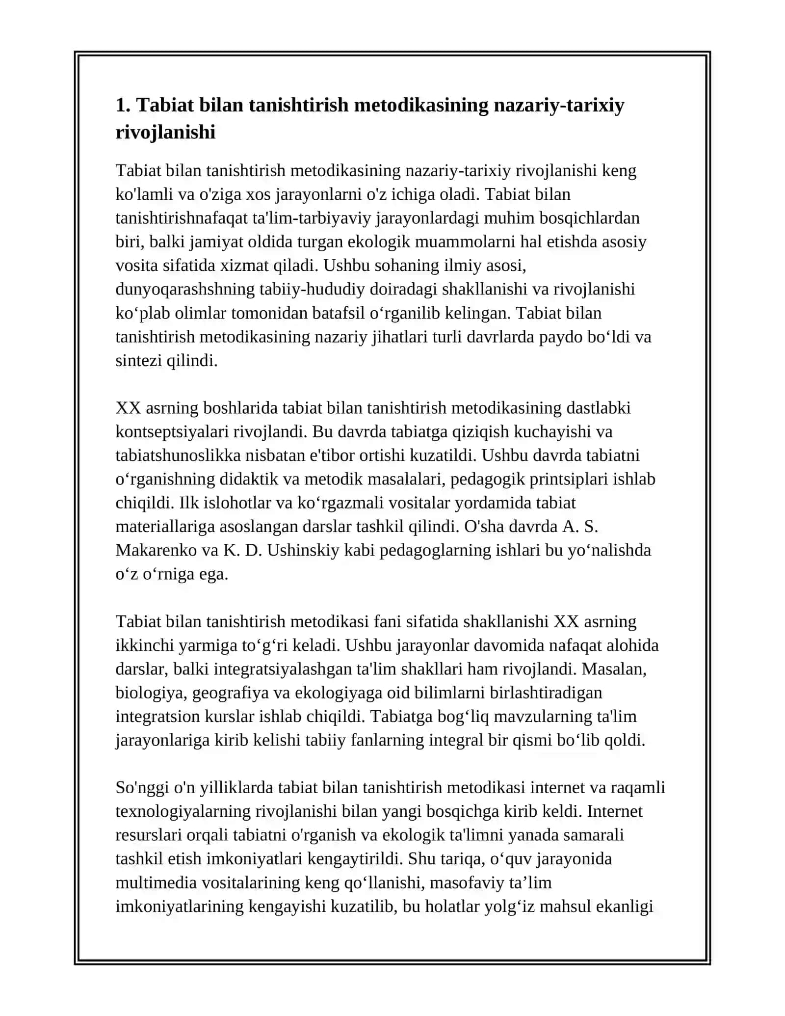 TABIAT BILAN TANISHTIRISH METODIKASI 3