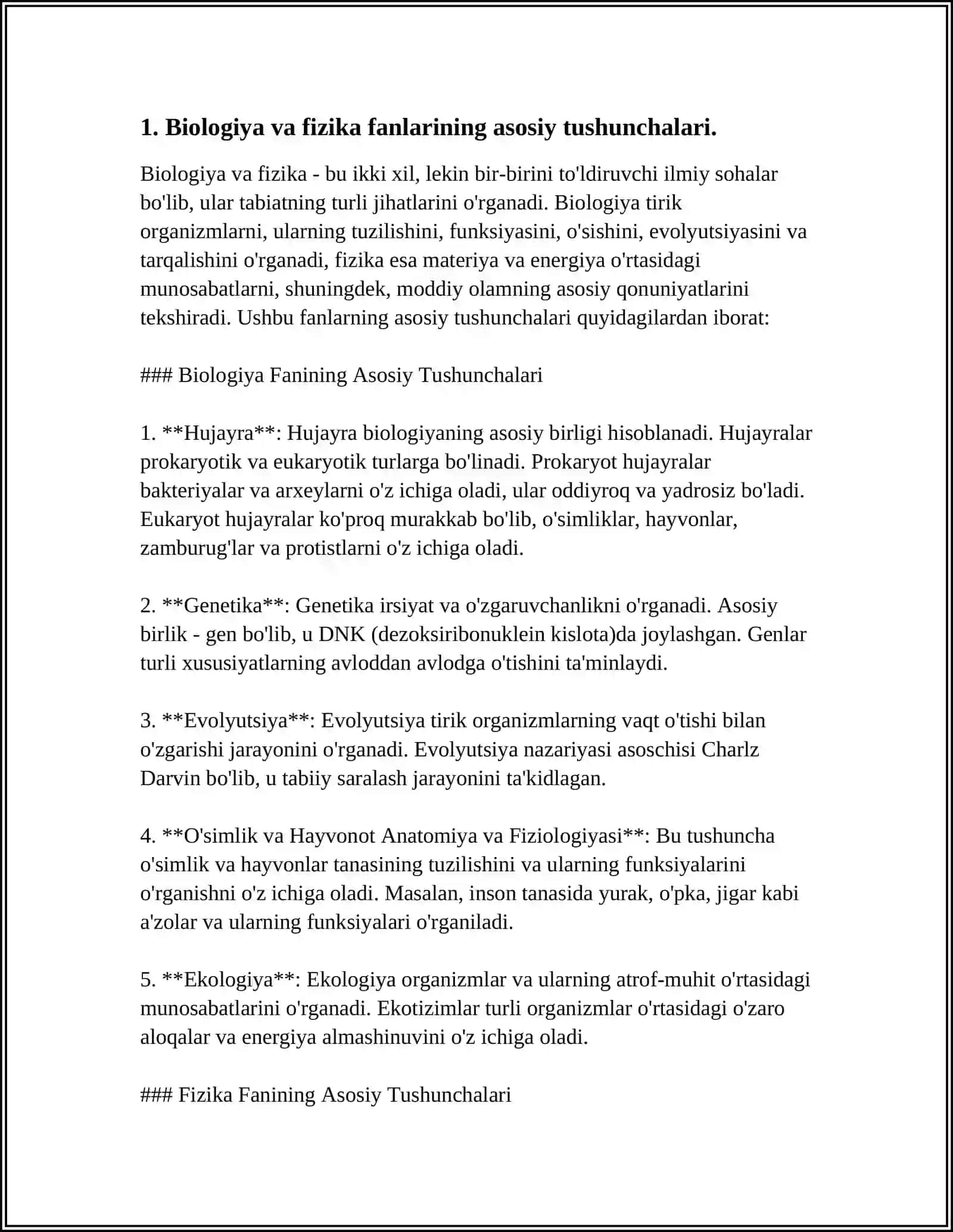 BIOLOGIYANI O'QITISHDA FIZIKA FANI BILAN FANLARARO BOG'LANISHNI AMALGA OSHIRISH YO'LLARI 3