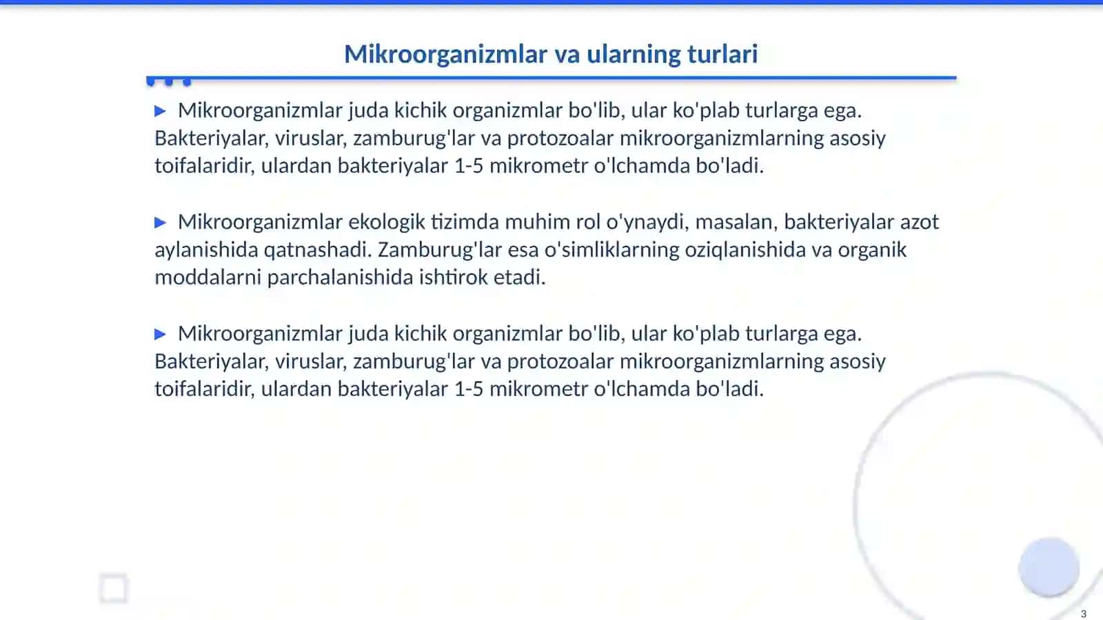 Havo muhitga mikroorganizmlarning tarqalishi 3