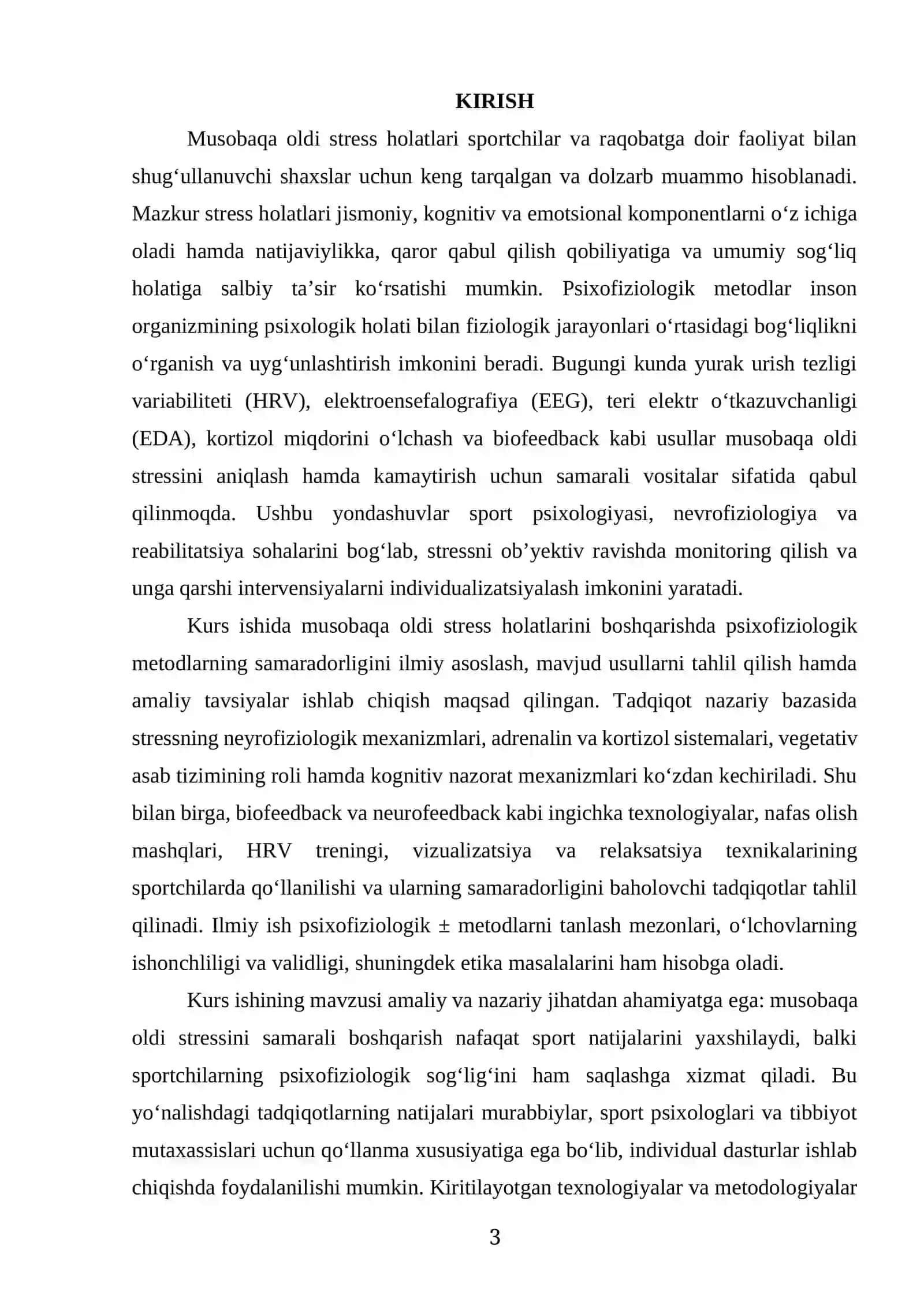 MUSOBAQA OLDI STRESS HOLATLARINI BOSHQARISHDA PSIXOFIZIOLOGIK METODLARDAN FOYDALANISH 3