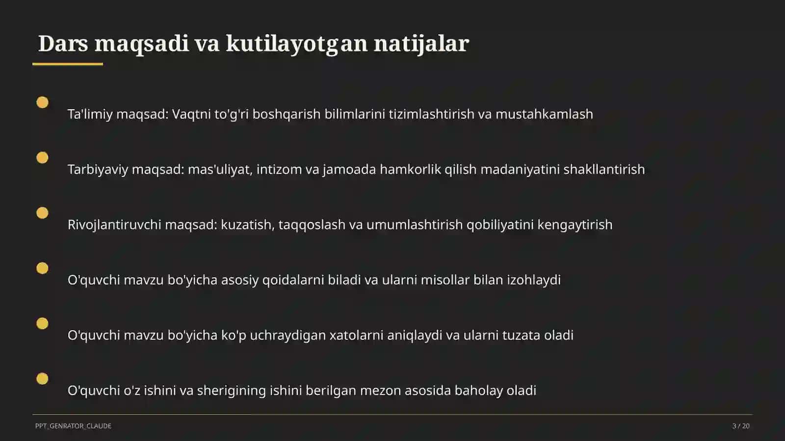 Sinif soati va tarbiyaviy tadbirlar 3