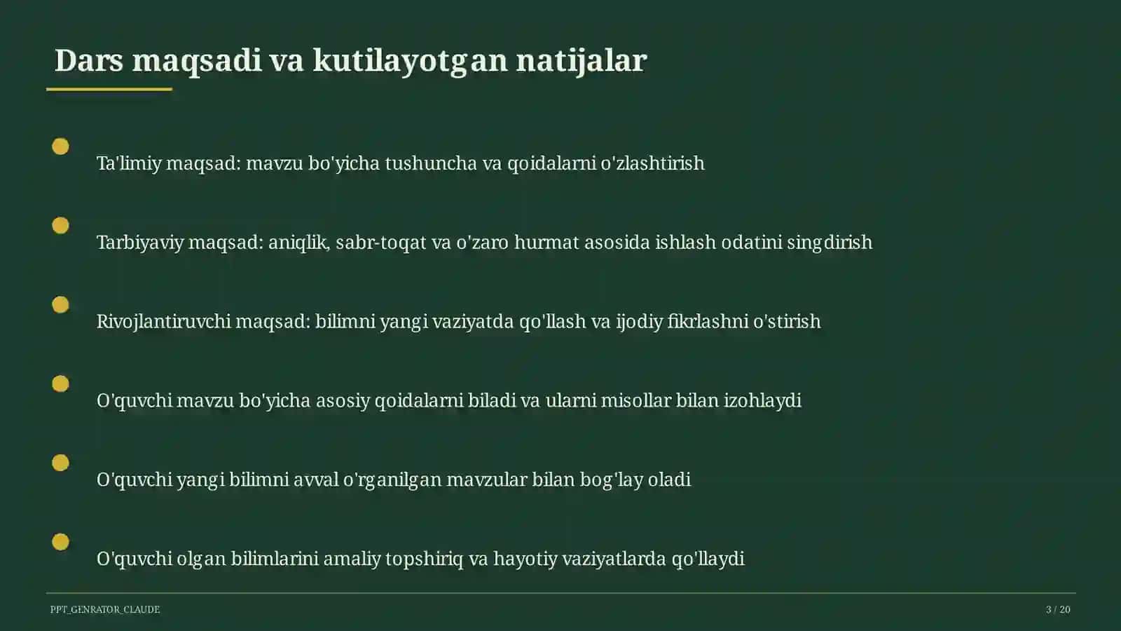Texnologiya xonasida xavfsizlik qoidalari (5-sinf) 3