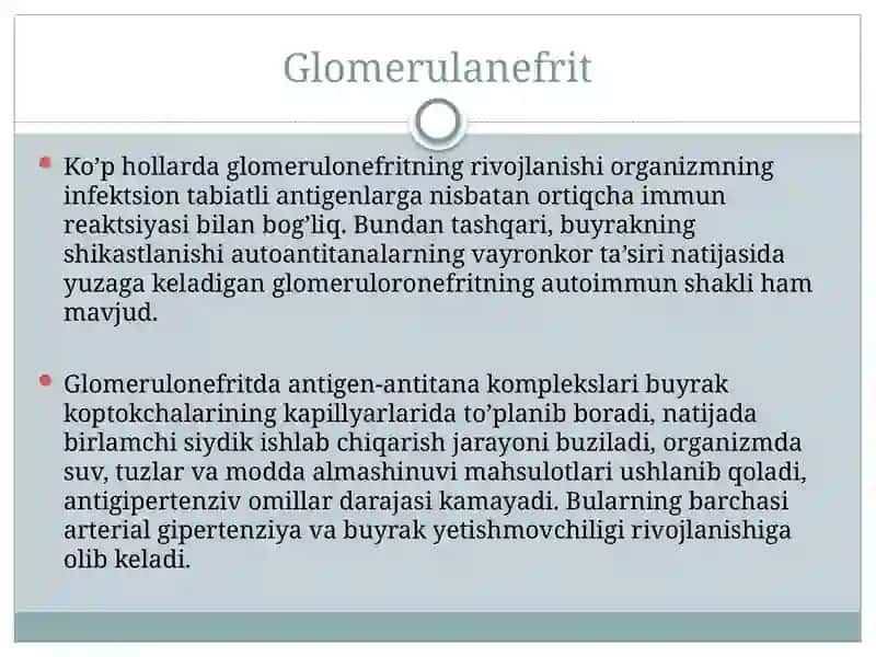 Glomerulonefrit. Endokardit. Yarali kolit 3