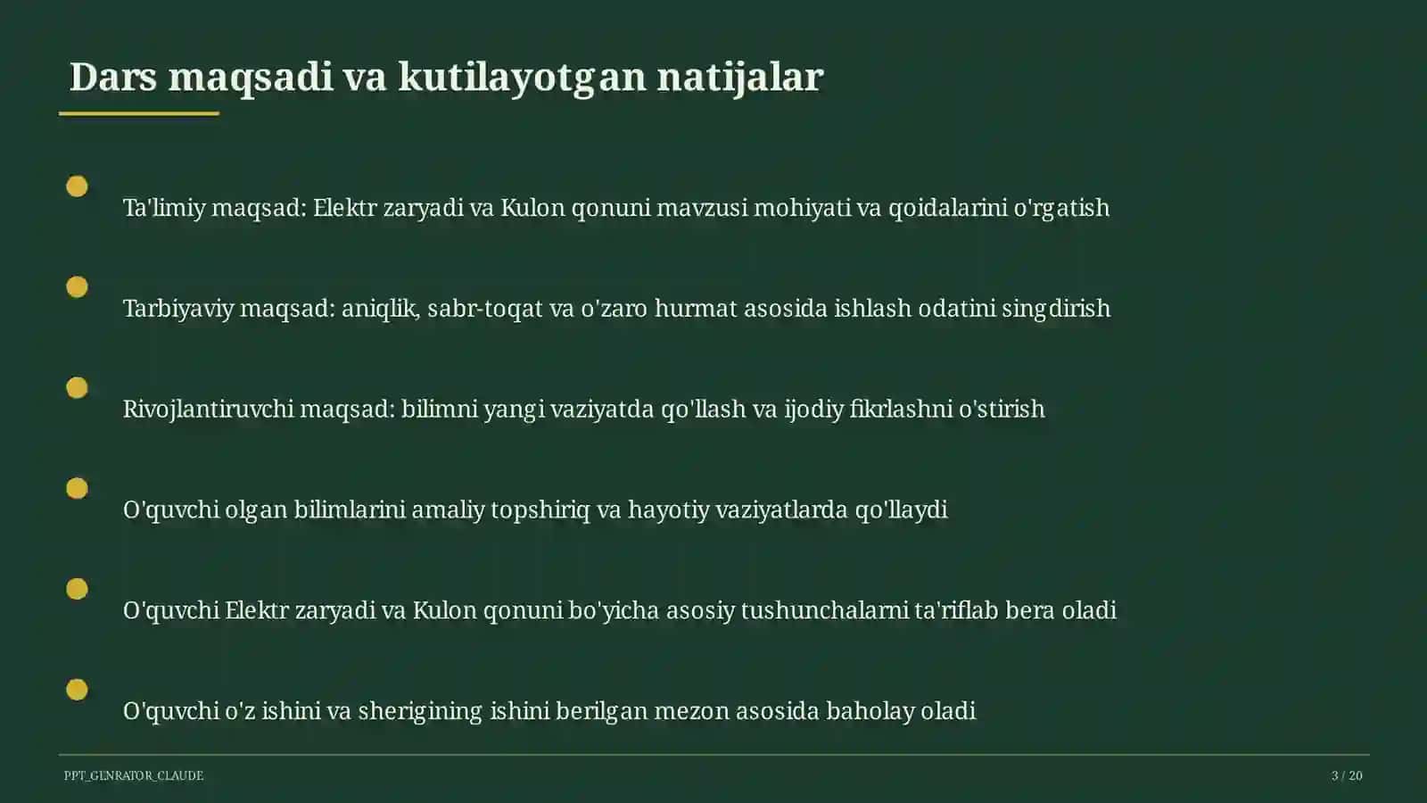 Elektr zaryadi va Kulon qonuni (8-sinf) 3