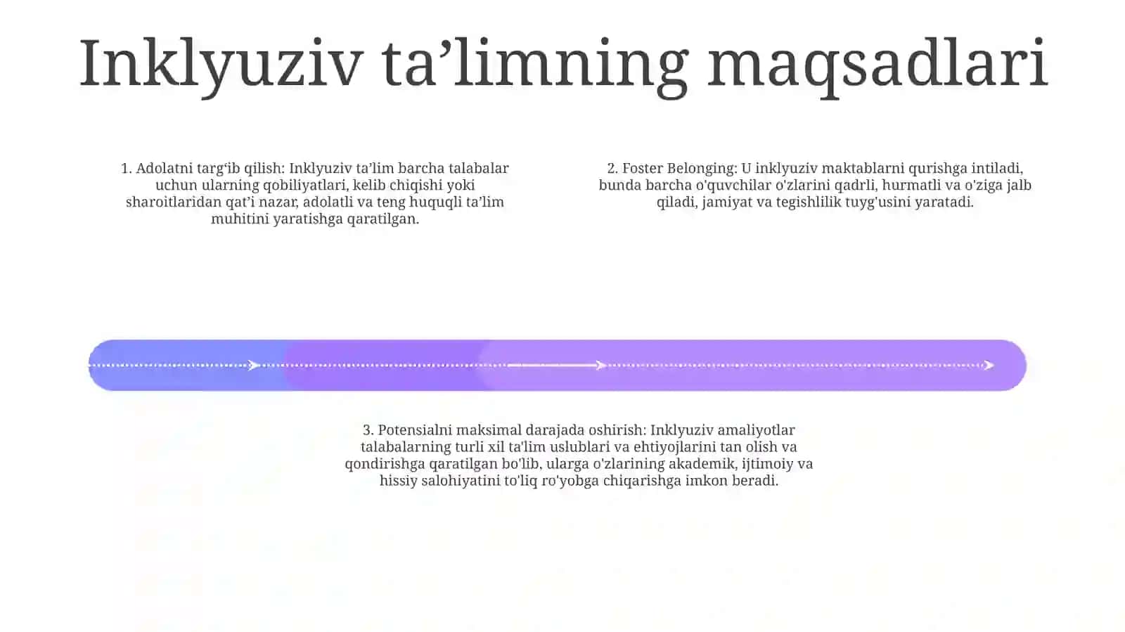 Inklyuziv TaʼLim Kursining Maqsadi Vazifalari Va ObʼEkti Tamoyillari 3