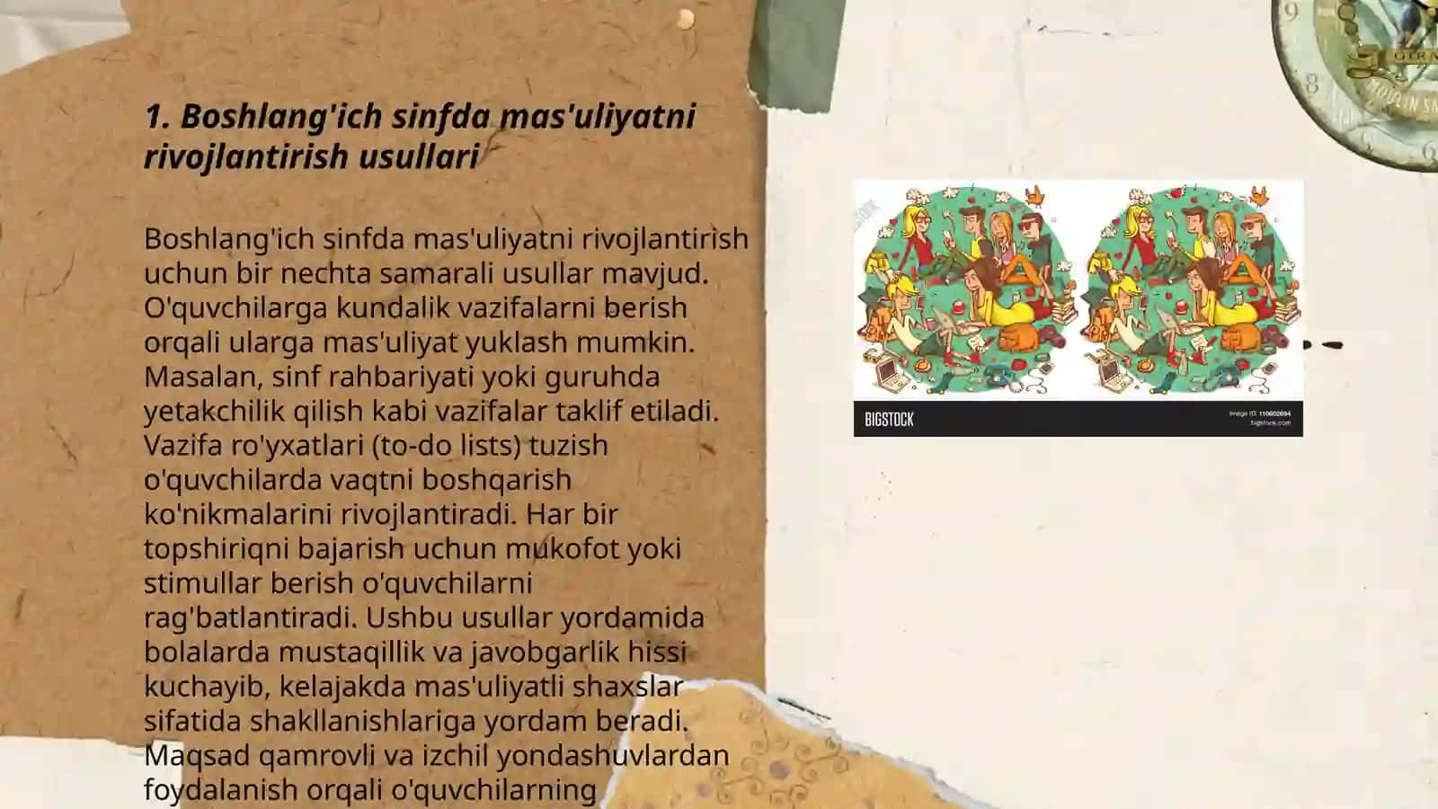 Boshlang'ich sinfda mas'uliyat va mustaqillikni shakllantirish masalalari 3