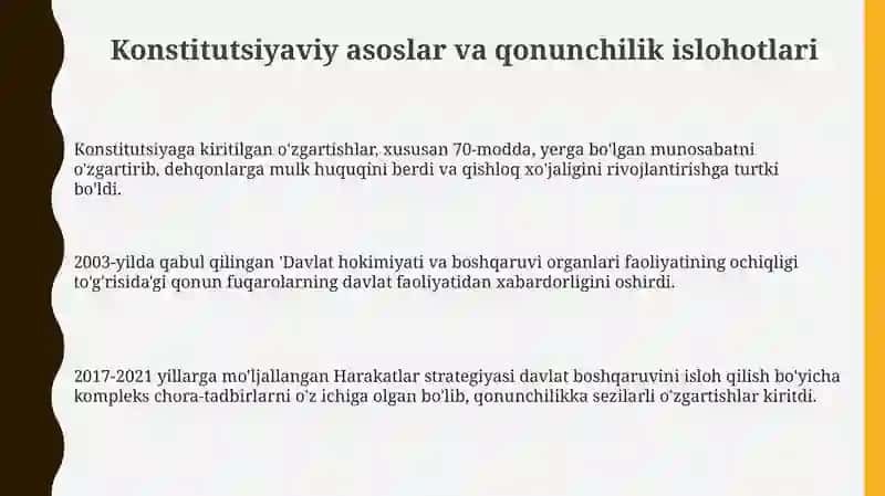 Mustaqillik yillarida davlat boshqaruvi tizimida amalga oshirilgan islohotlar 3