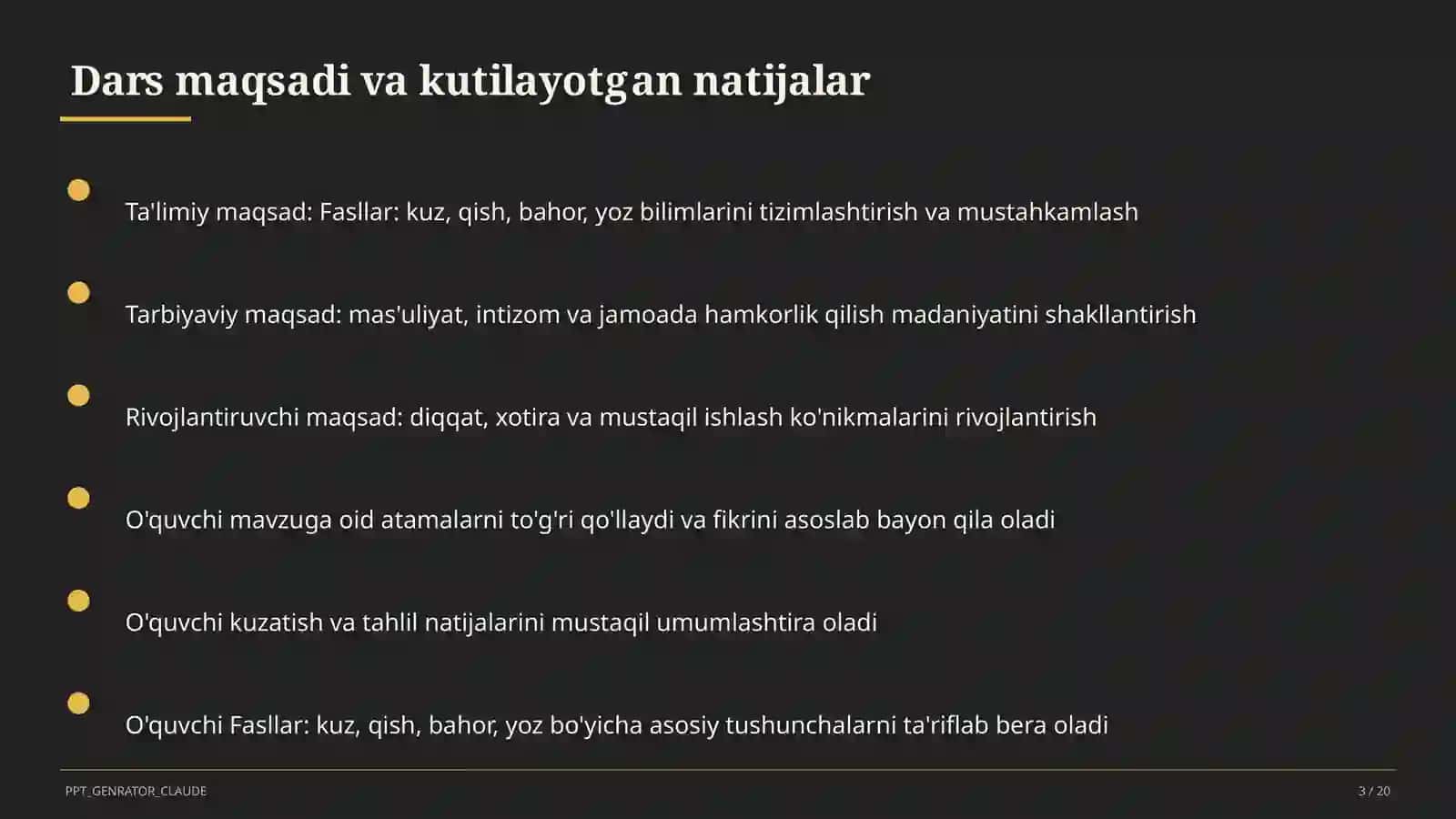 Tabiatshunoslik (1–4) — ochiq dars uchun 3