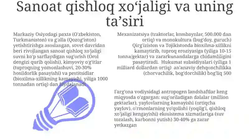 Vahalar Qishloq xo'jaligi va Shaharlashuv 3