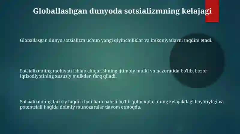 Sotsializmning Mo'ziyati va Ko'rsatgichlari 3