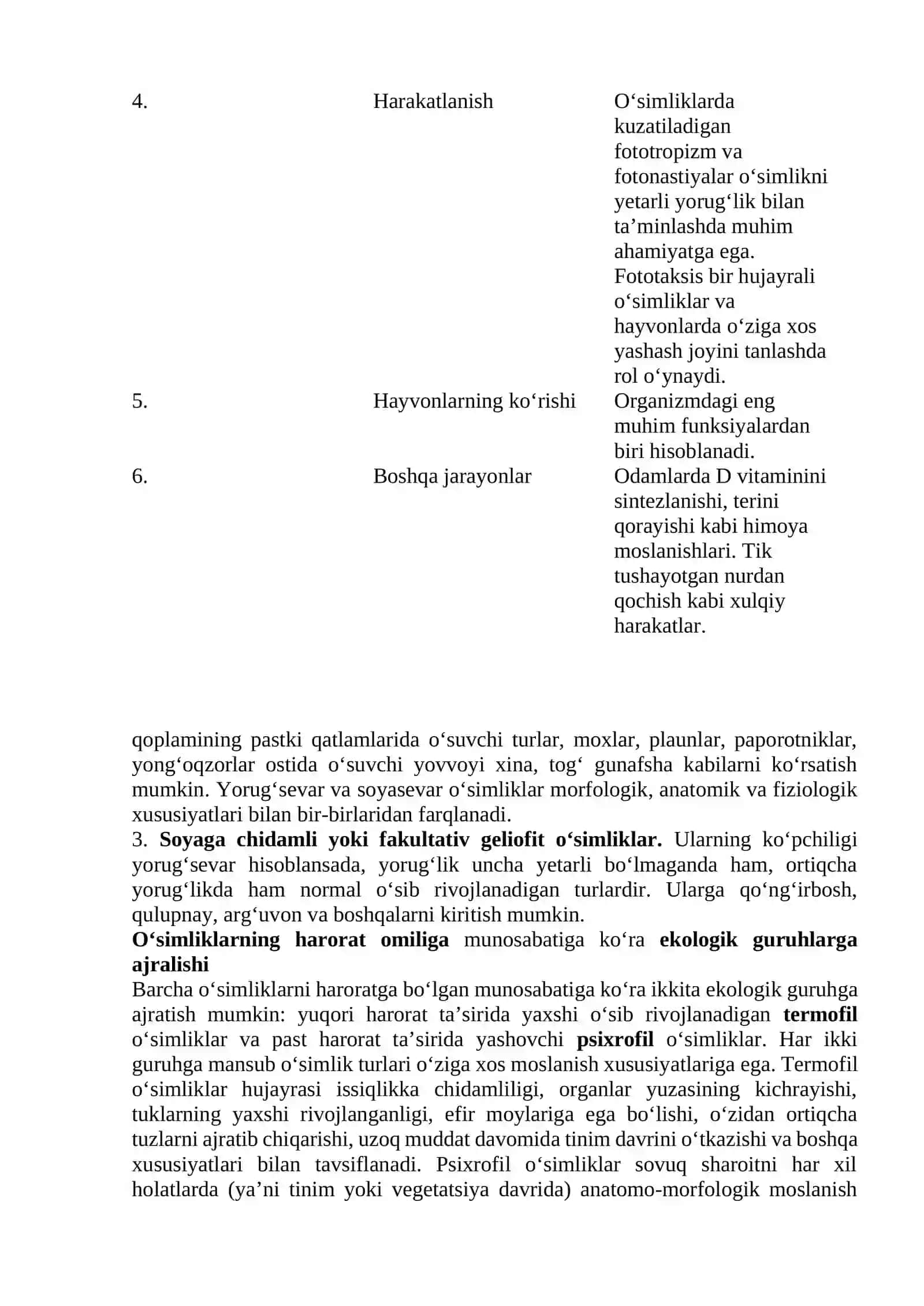 4-AMALIY:EKOLOGIK TIZIM TO‘G‘RISIDA TUSHUNCHA. MUHIT VA UNGA MOSLASHUV. EKOLOGIK OMILLAR TO‘G‘RISIDA TUSHUNCHA 3