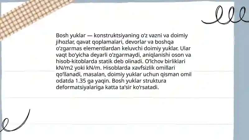 Bosh yuklarning tasnifi 3