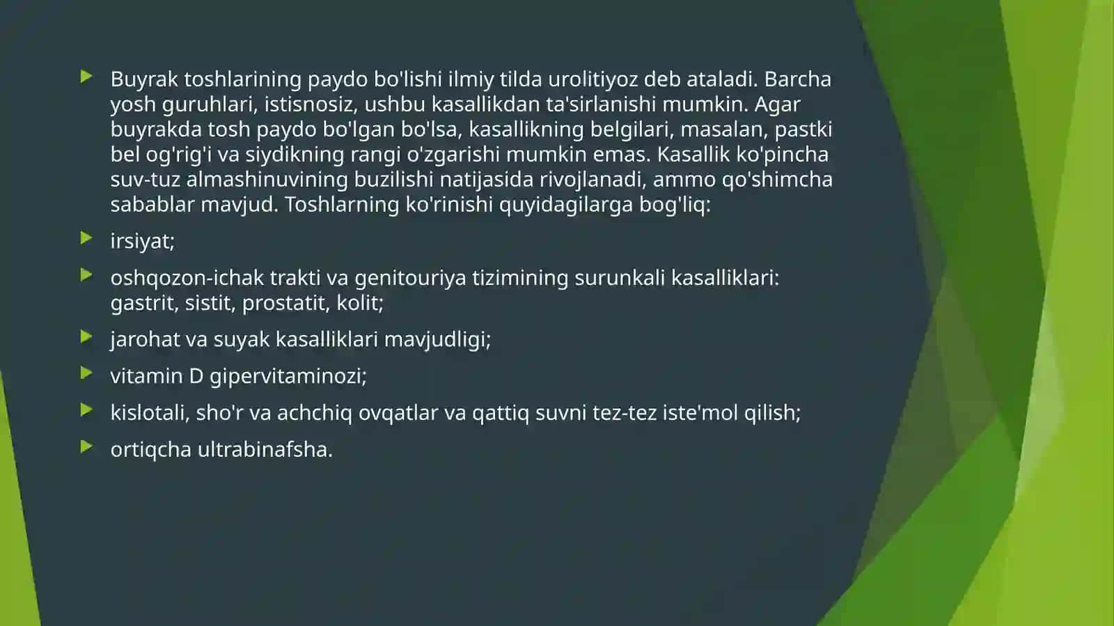 Buyrak toshkasalligi 3