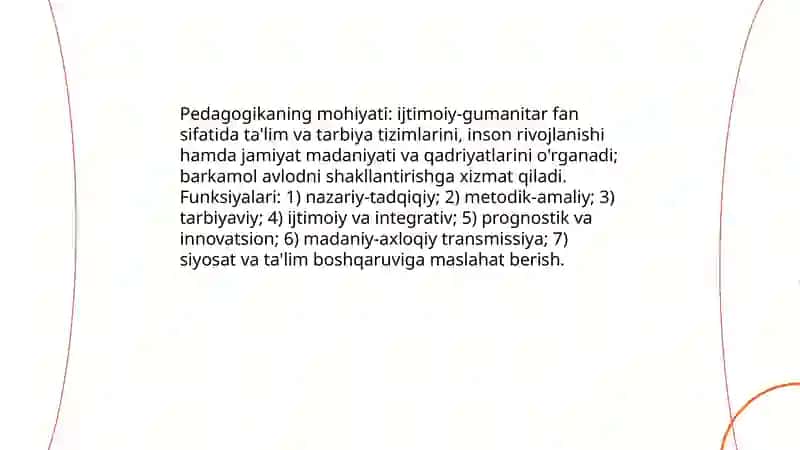 Pedagogikaning ijtimoiy-gumanitar fan sifatidagi mohiyati va funksiyalari 3