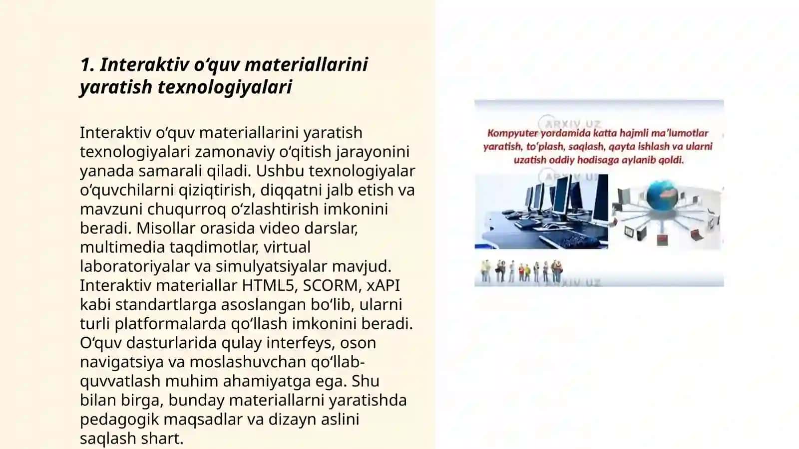 Interaktiv o‘quv materiallarini yaratish texnologiyalari 3