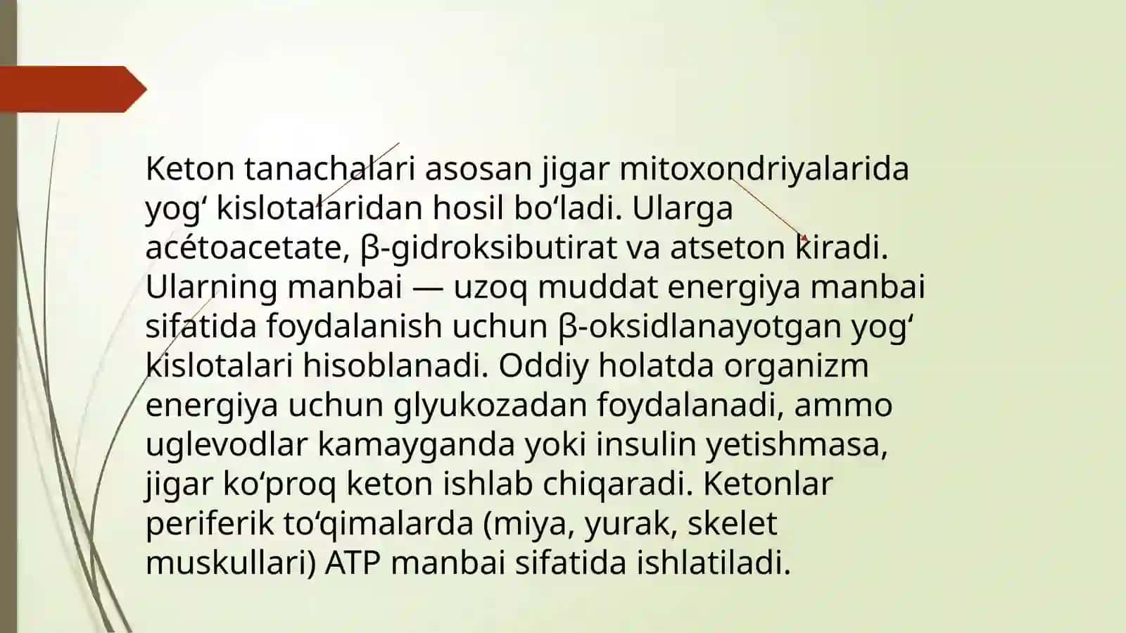 Qandli diabet va ochlikda ketonuriya va ketonemiya 3