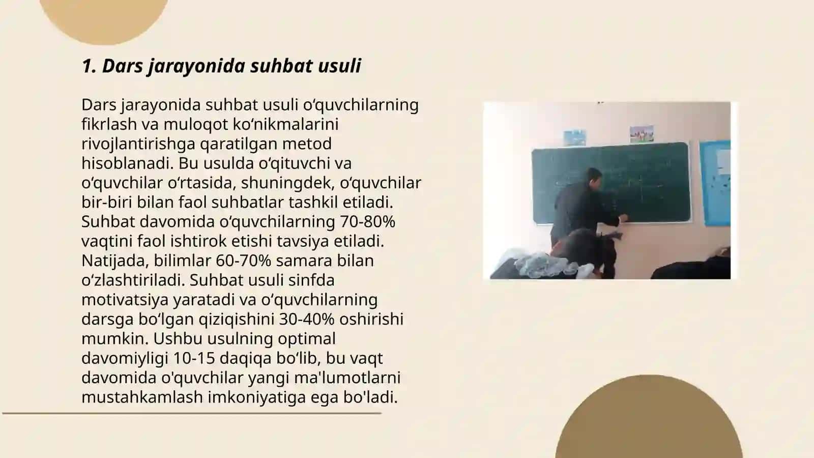 Dars jarayonida suhbat usuli 3