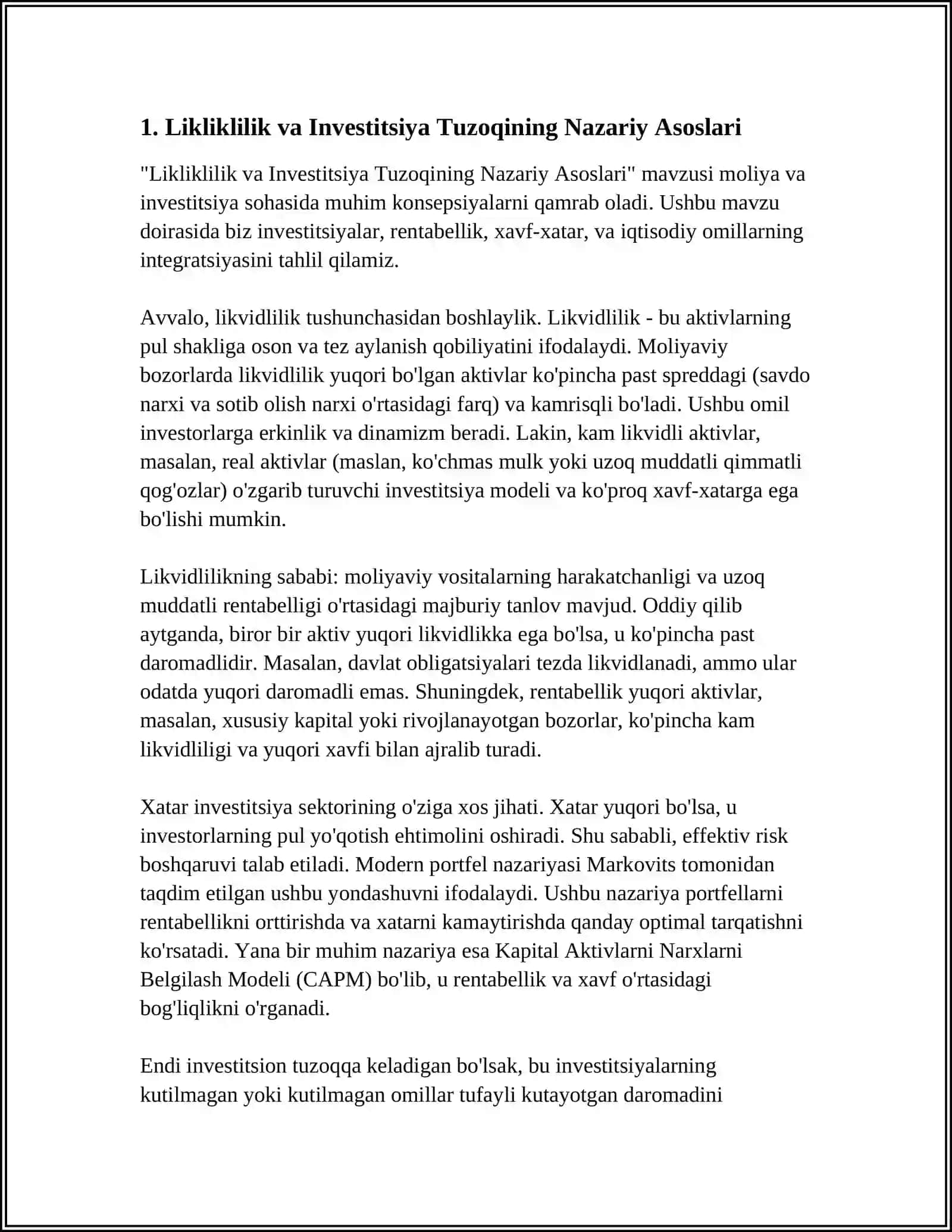 LIKVIDLILIK VA INVESTITSION TUZOQ 3