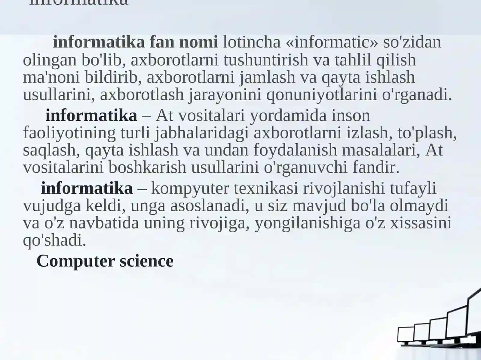 Informatika va axborot texnologiyalari fanini o’qitishning o’quv-metodik taminoti 3
