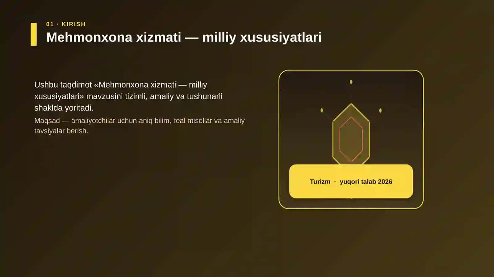 Mehmonxona xizmati — milliy xususiyatlari 3