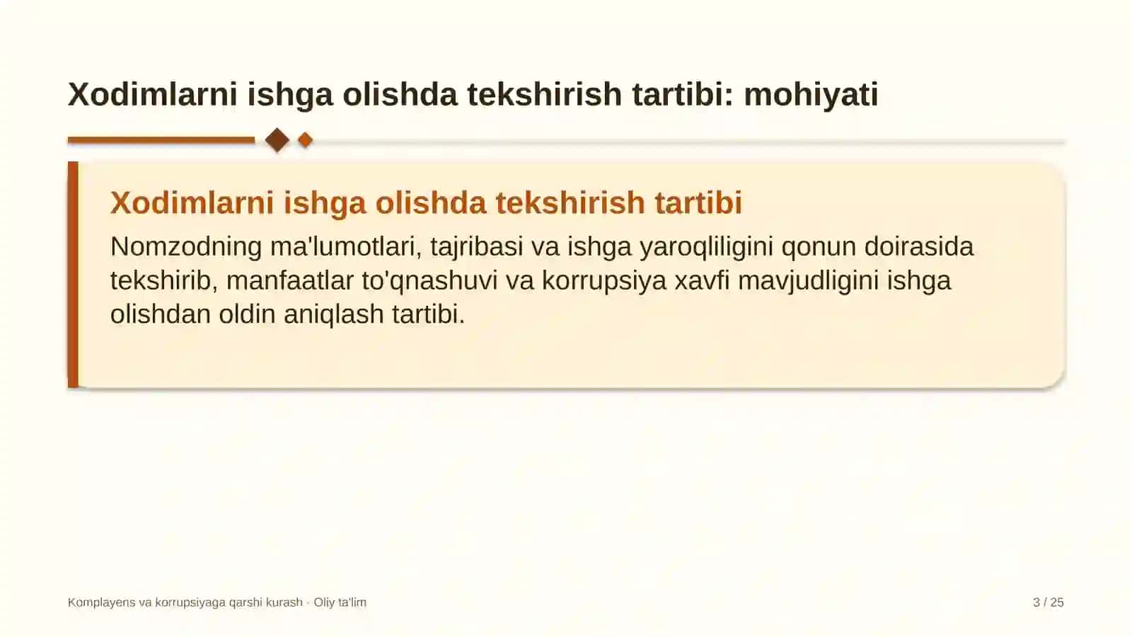 Hakamlik sudlarida xodimlarni ishga olishda tekshirish tartibi 3