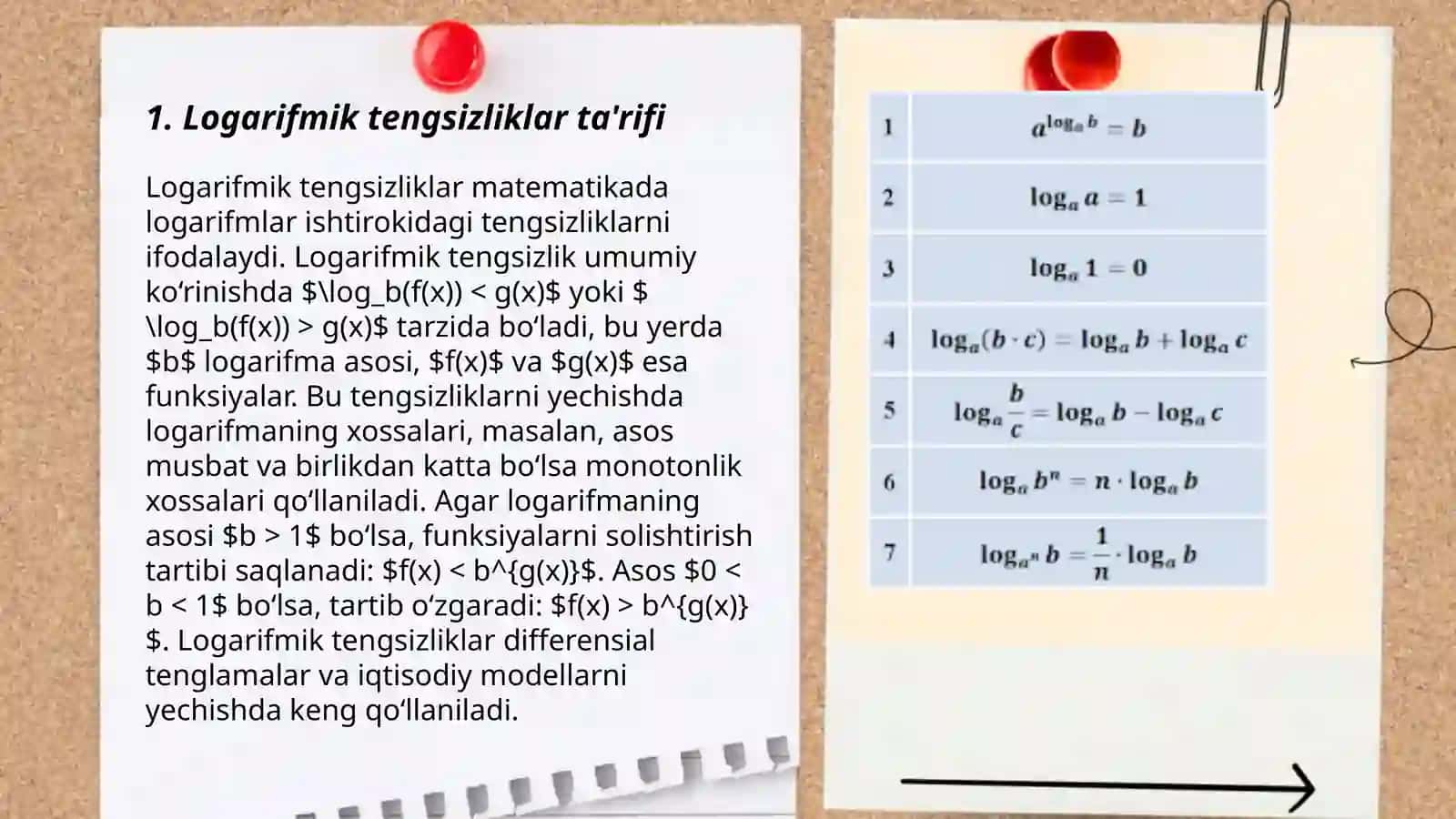 Logarifmik tengsizliklar 3