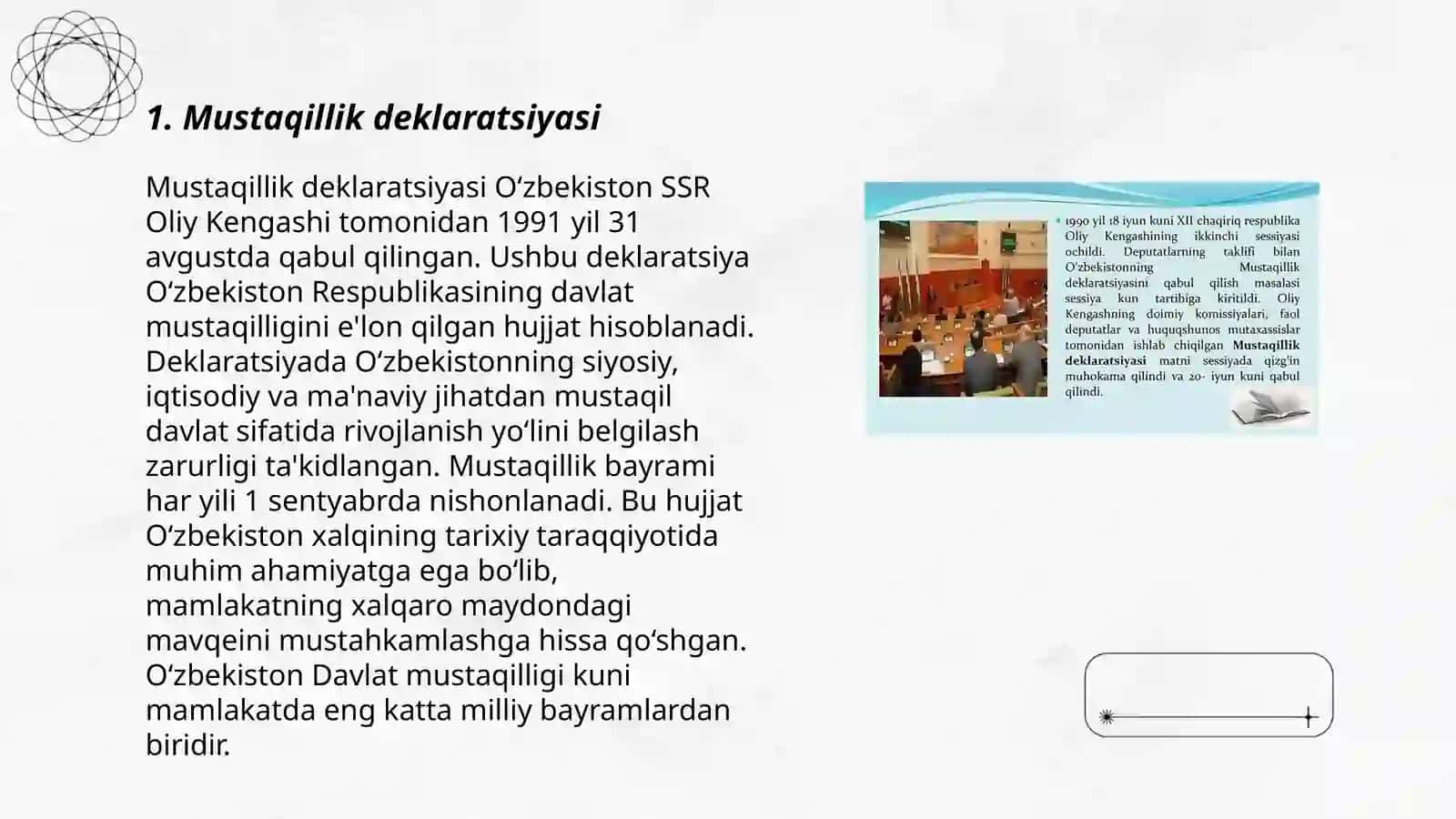 Mustaqillik Oʻzbekiston Respublikasining tashkil topishi va uning tarixiy ahamiyati 3