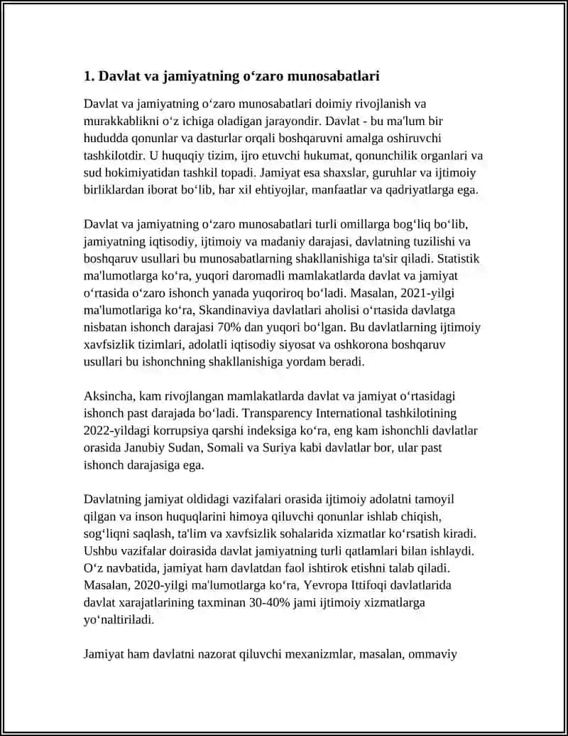 JAMIYAT SIYOSIY TIZIMIDA DAVLATNING O'RNI 3