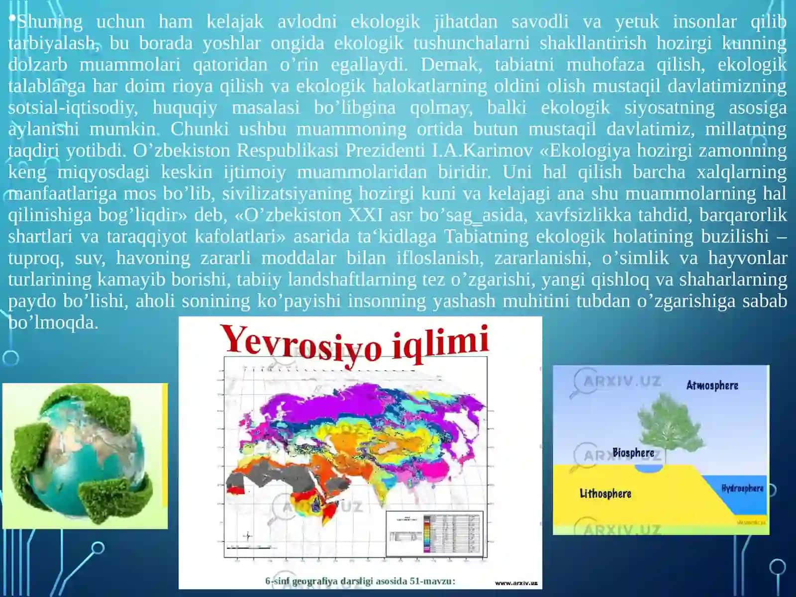 2-Ma’ruza: Yo‘l ekologiyasi predmeti va vazifalari 3