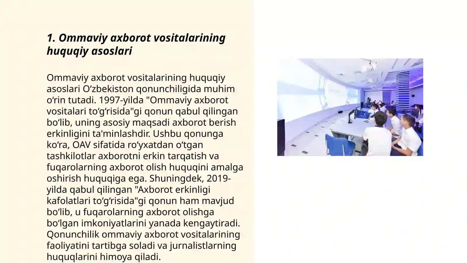 Ommaviy axborot vositalarining huquqiy asoslari 3
