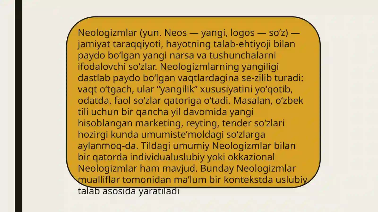 Yangi so’zlar va olinma so’zlar 3