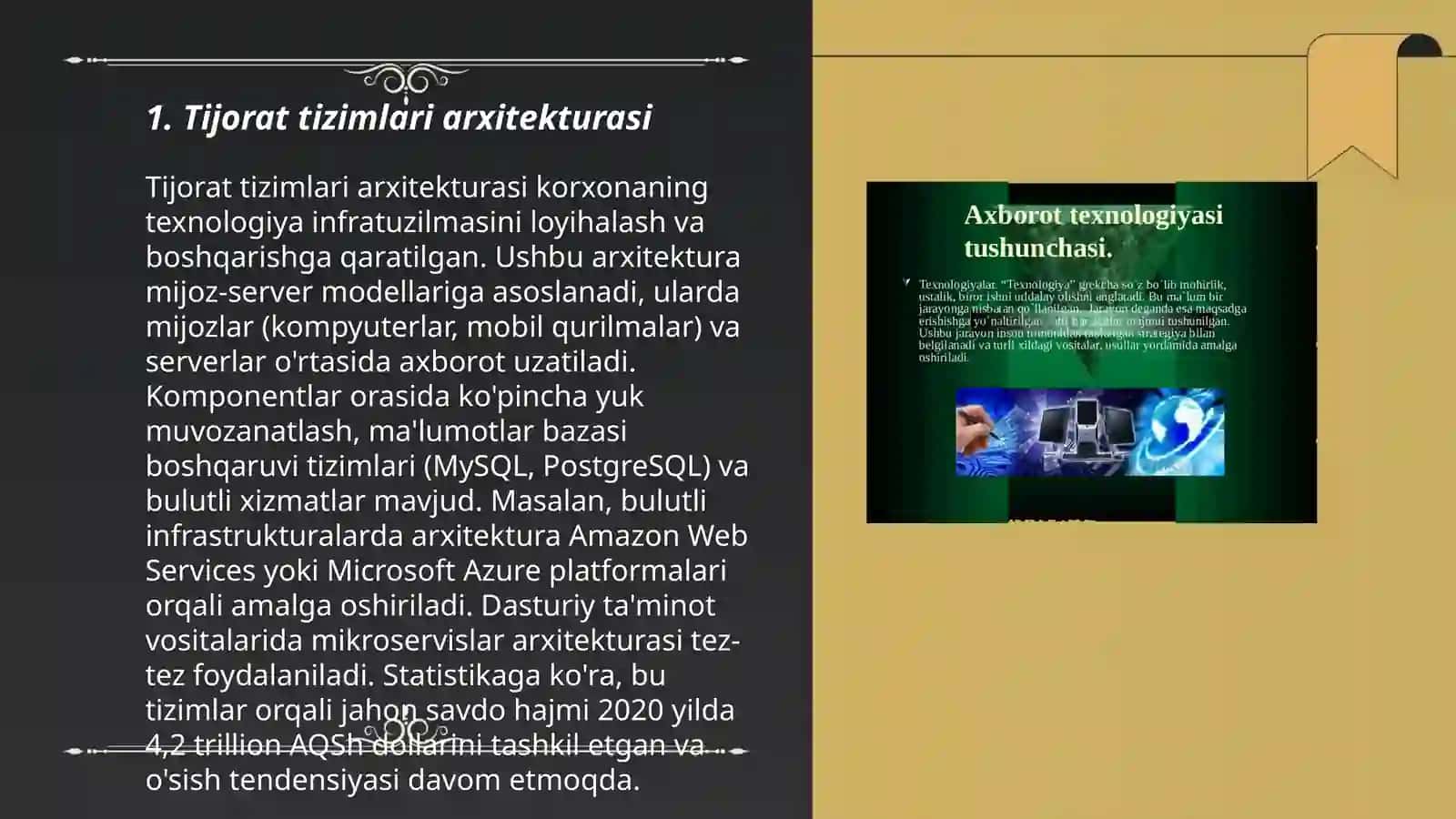 Tijorat tizimlari va mobil ilovalar, ularni boshqa axborot tizimlari bilan birlashtirish 3