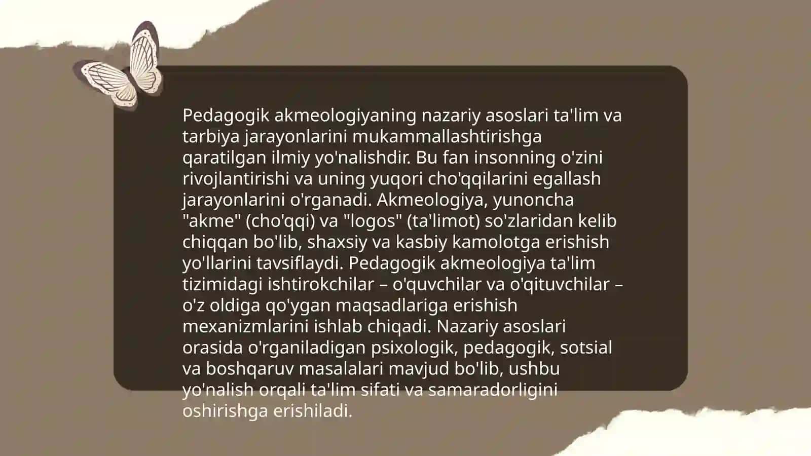 Pedagogik akmeologiya.Shaxsiy va kasbiy samaradorlik muammolari 3