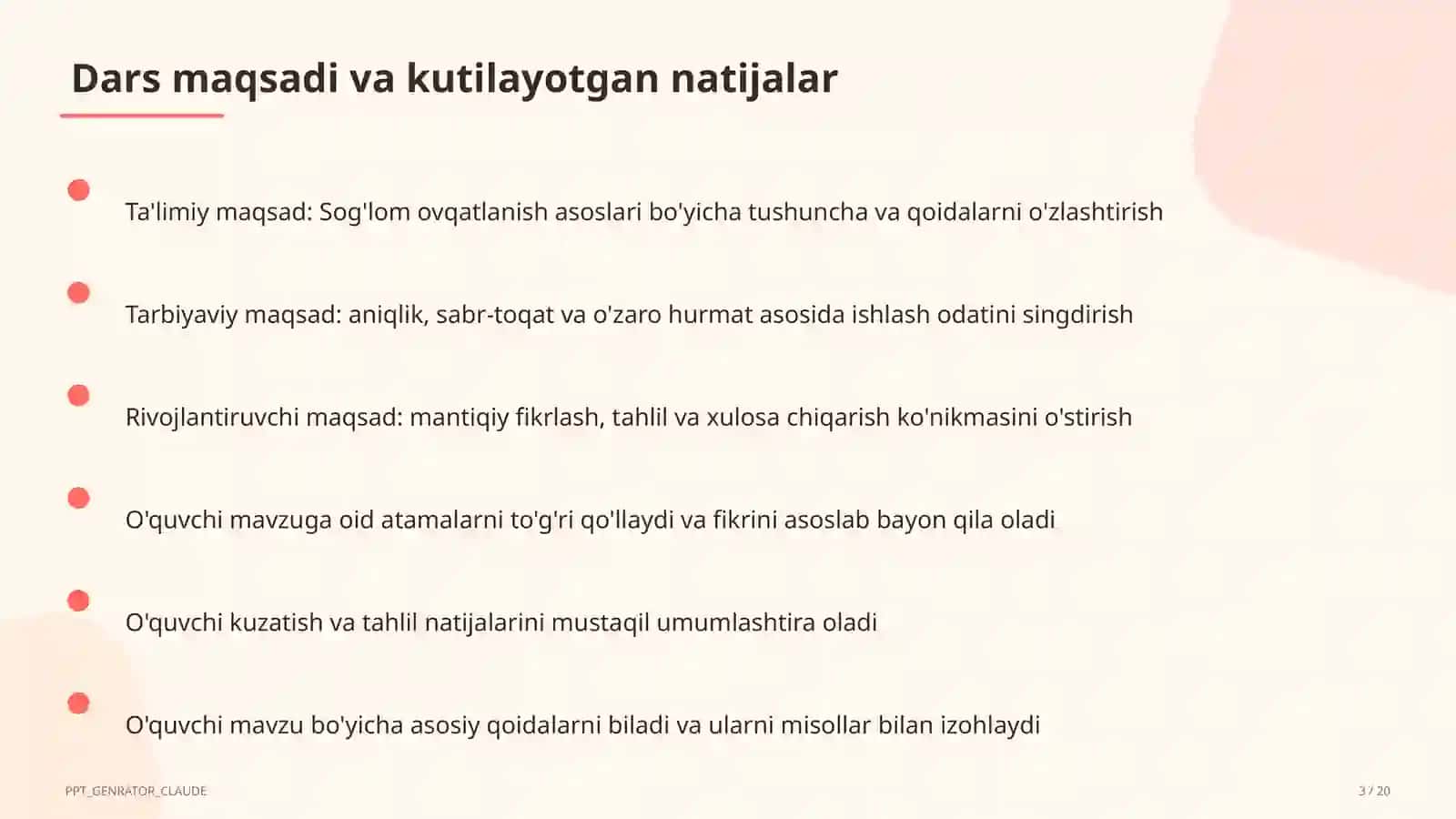 Sog'lom ovqatlanish asoslari (3-sinf) 3