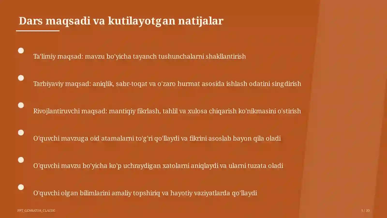 Trigonometrik ayniyatlar va formulalar (10-sinf) 3