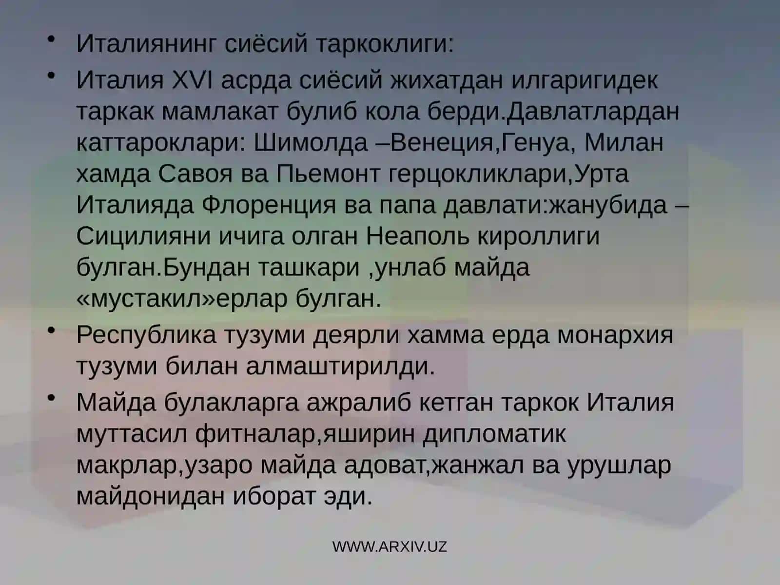XVII-XVIII asrlarda italiya 3