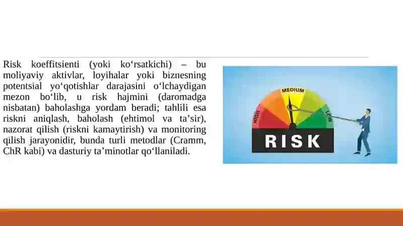 Risk koeffitsienti va uning tahlili 3