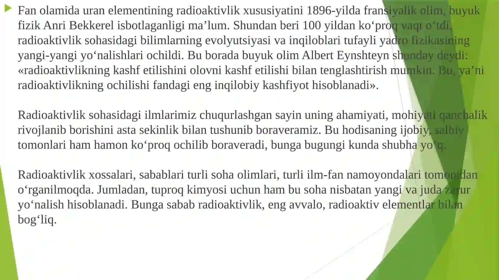 Tuproqning radioktivligi 3