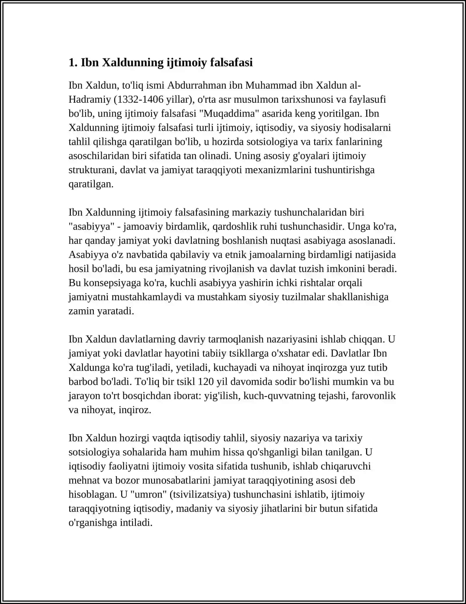 IBN XALDUNNING IQTISODIY FIKRLARI 3