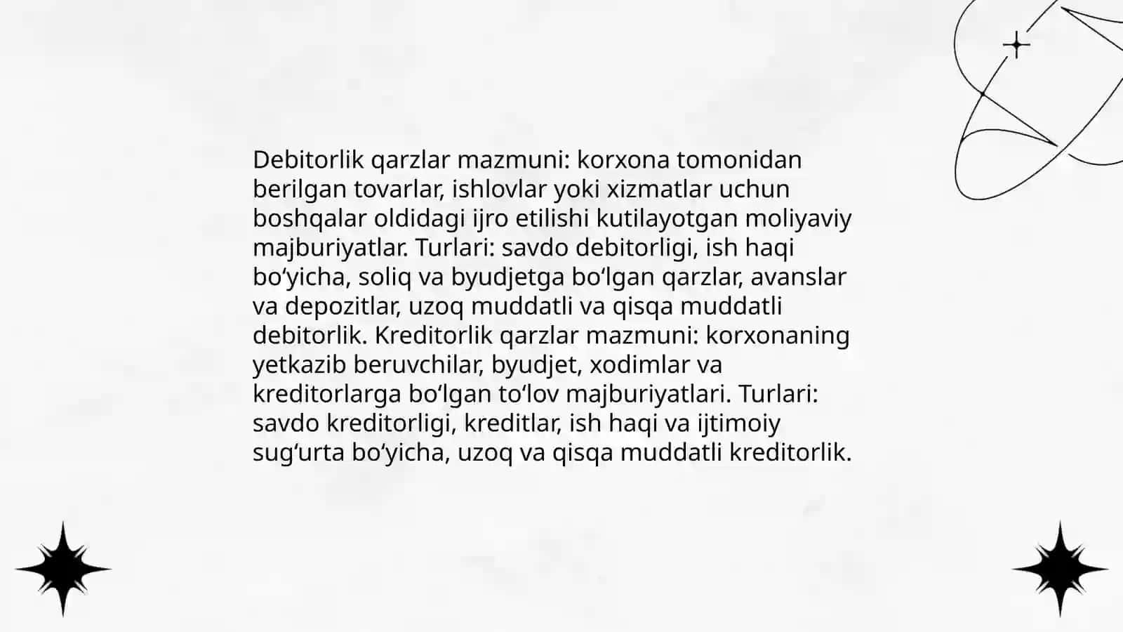 Debitorlik va kreditorlik qarzlari tahlili 3