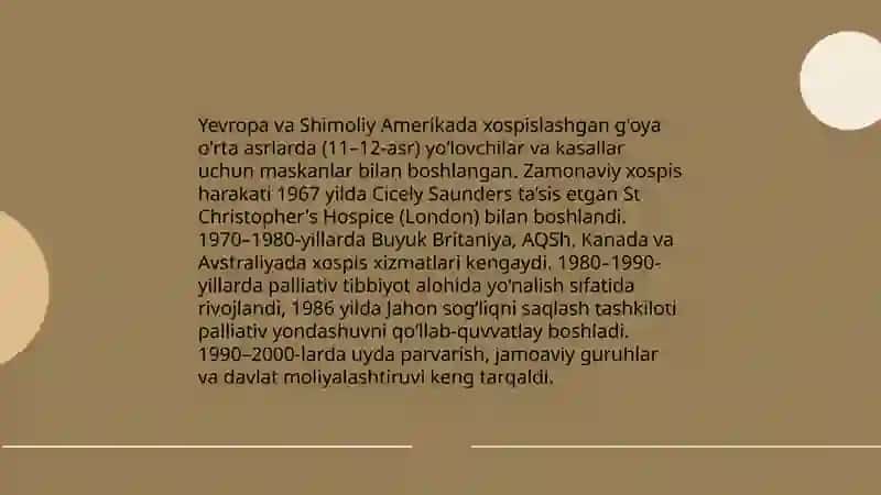Rivojlangan mamlakatlarda xospistar faoliyat 3