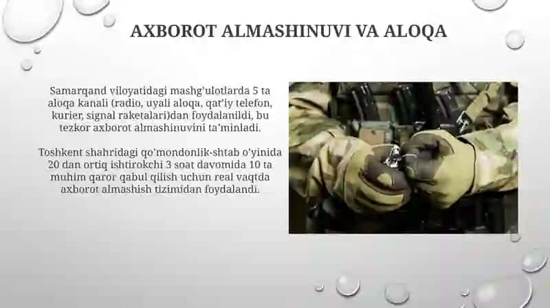 Qo'mondonlik-shtab va taktik-maxsus mashqlari 3