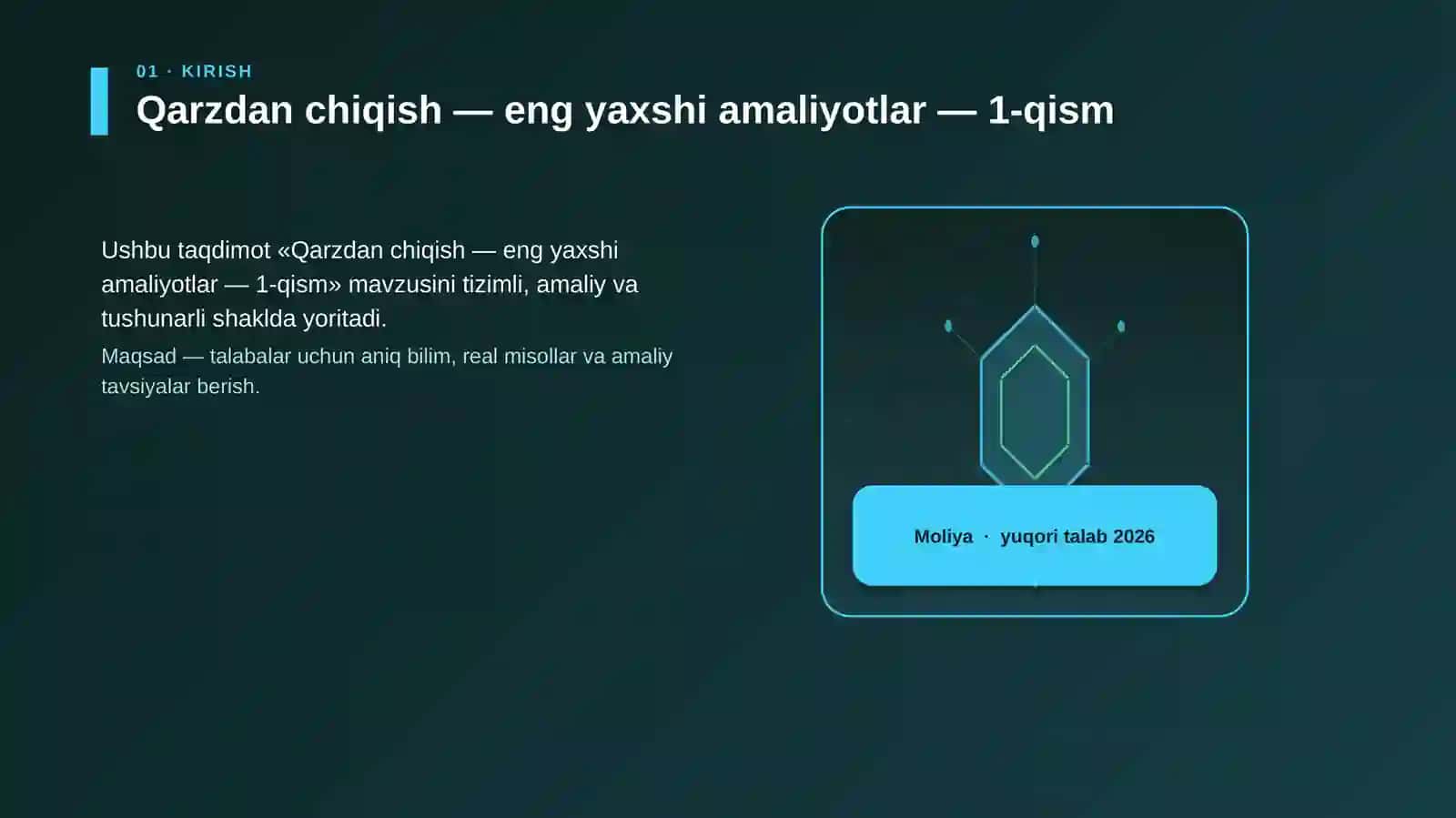Qarzdan chiqish — eng yaxshi amaliyotlar — 1-qism 3