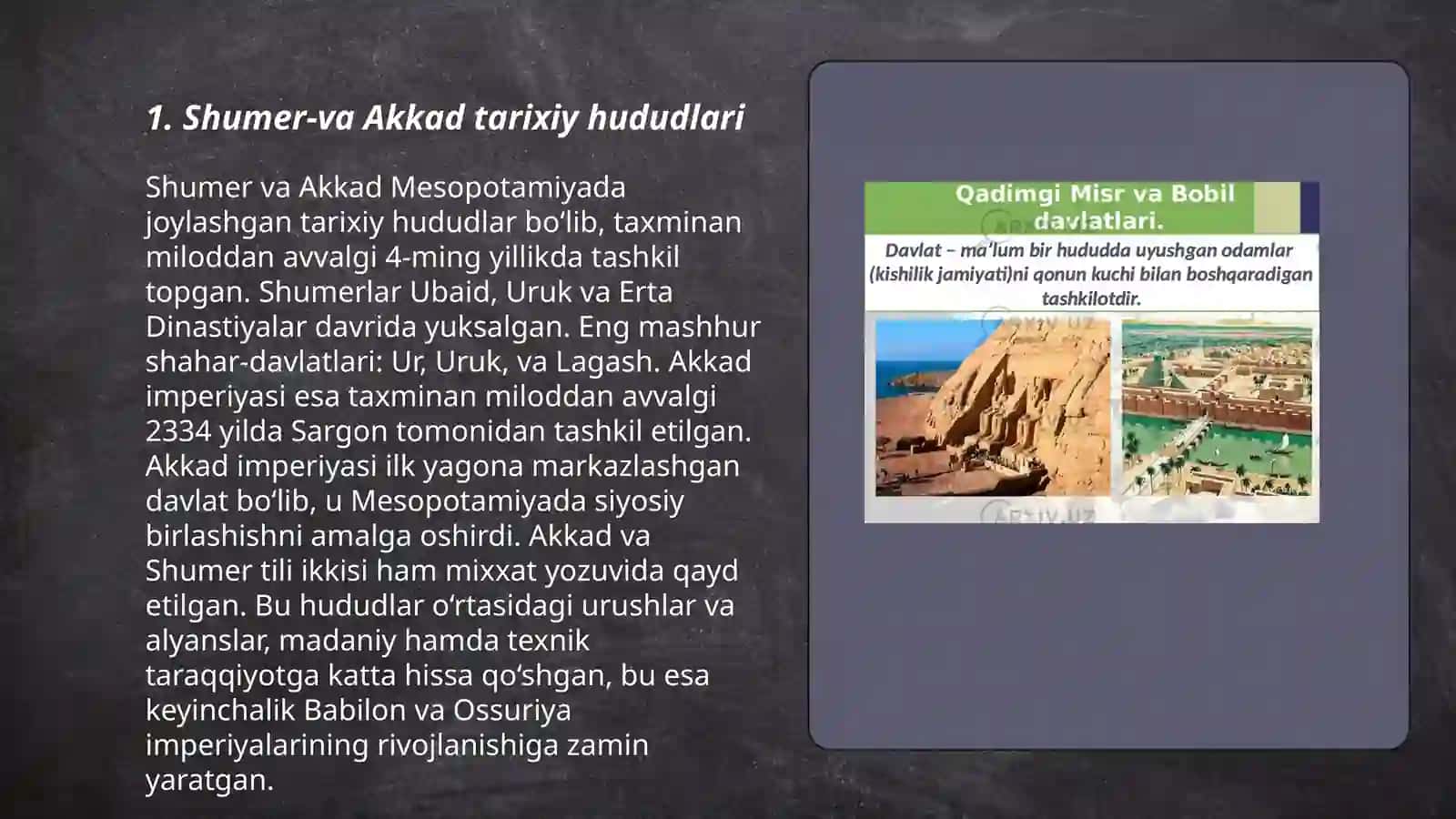 Shumer va akkad davlatlari 3