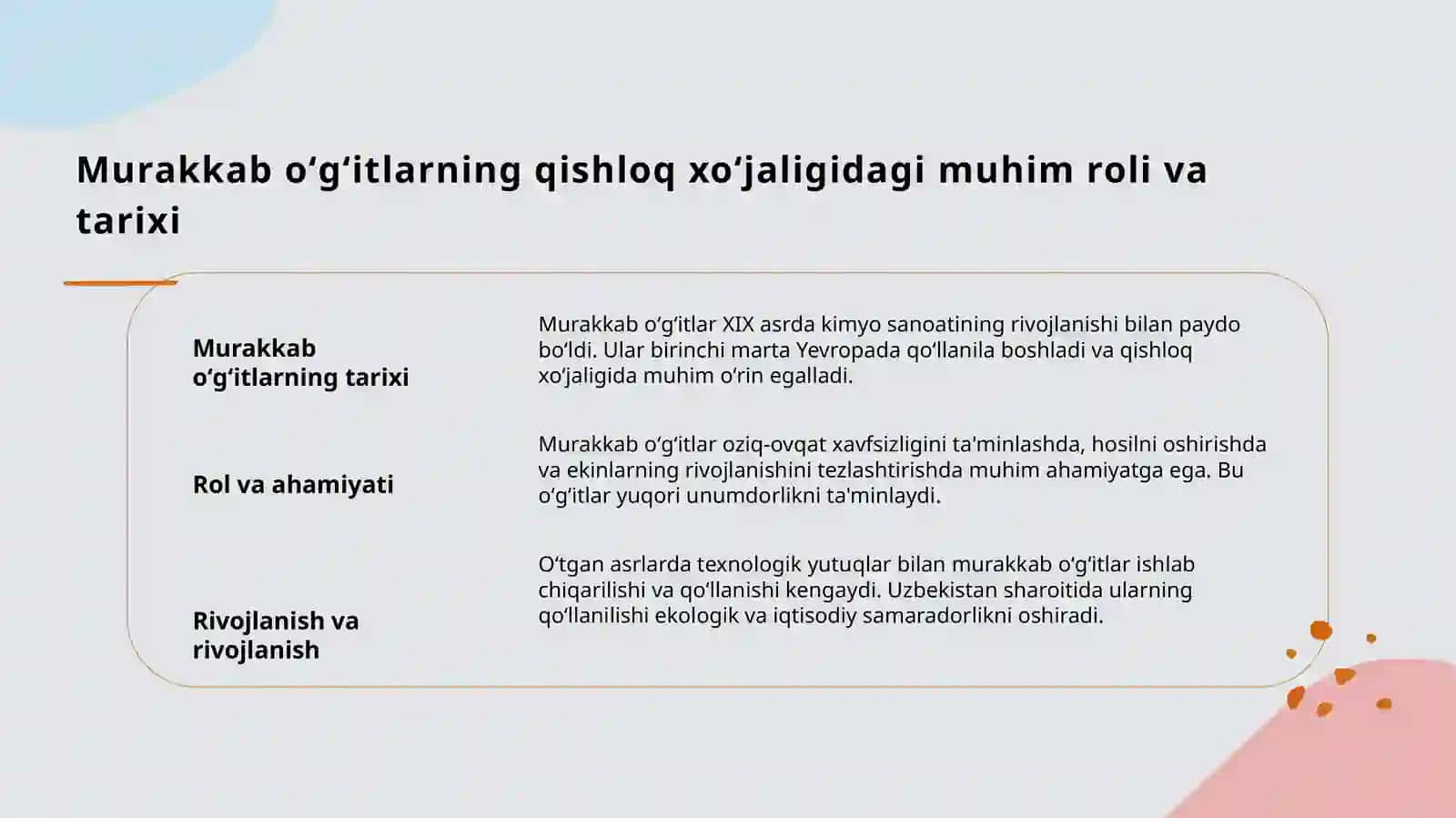 Murakkab oʻgʻit qoʻllash muddatlarining qishloq xoʻjalik ekinlari hosili va sifatiga taʼsiri 3
