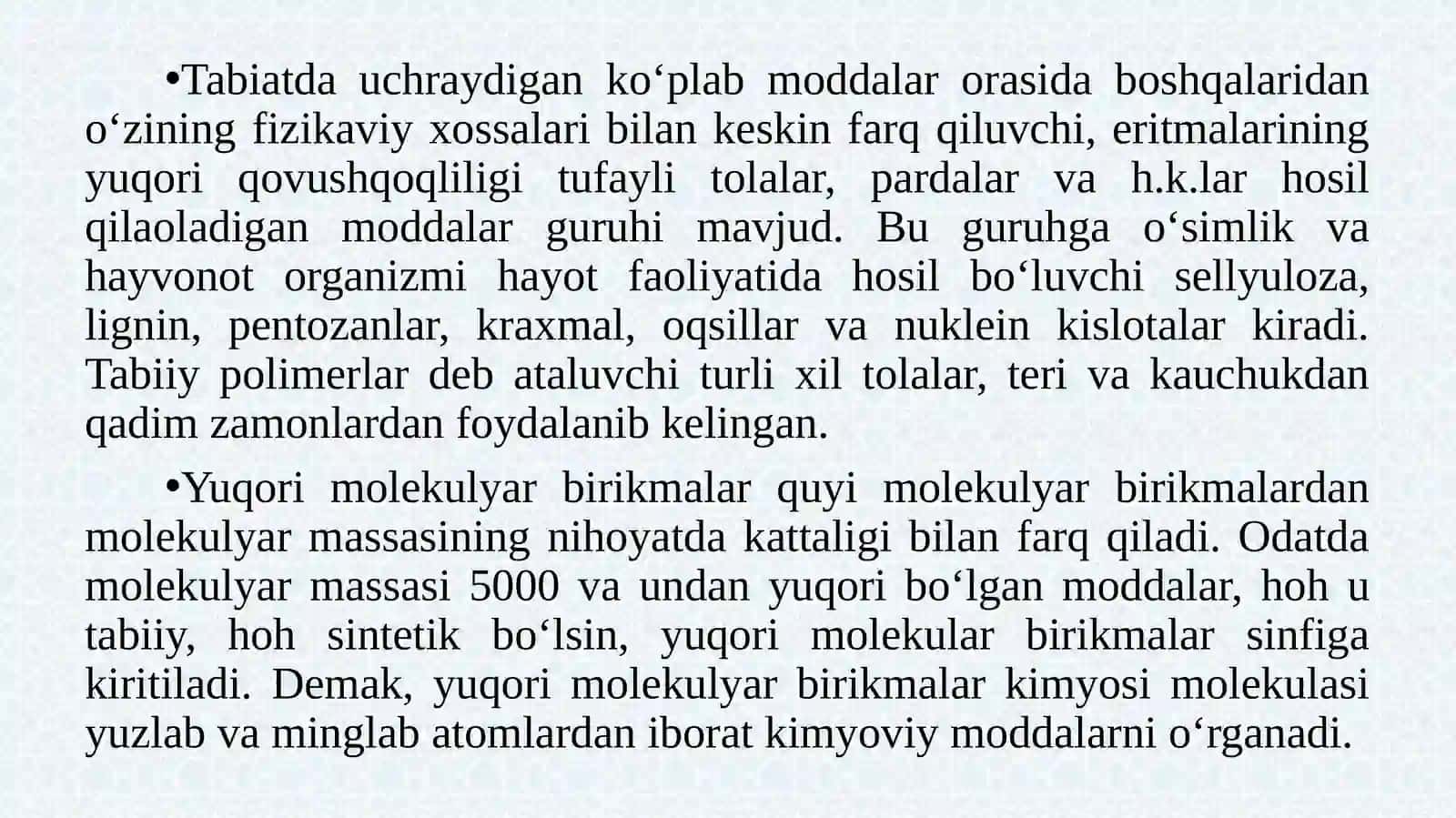POLIMERLAR HAQIDA 3