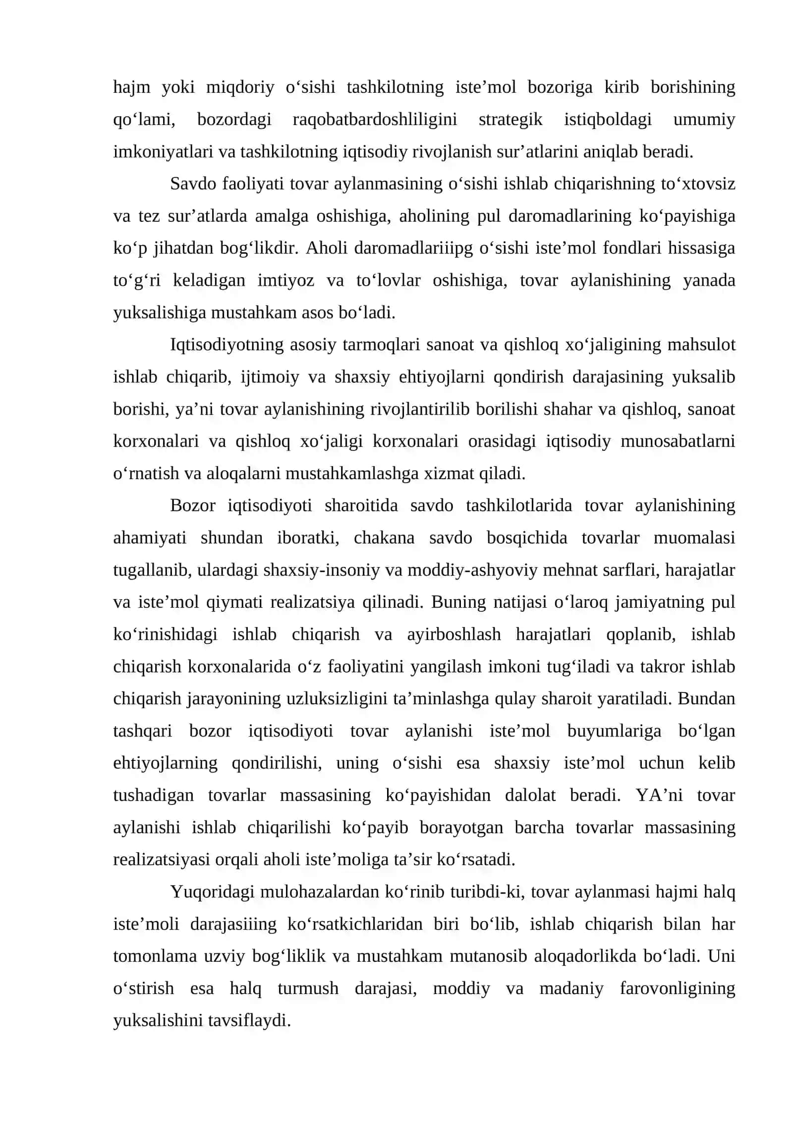 Savdo korxonalarida tovar aylanishining Iqtisodiy asoslari 3
