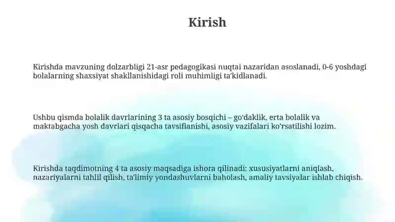 Ilk va maktabgacha talim davrida yosh davrlarining o'ziga xos xususiyatlari 3
